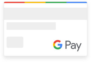 A swipe card representation of Google Pay