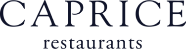 Giftpro client, Caprice restaurants logo in dark blue