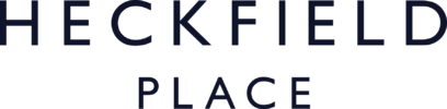 Giftpro client, Heckfield place logo in dark blue
