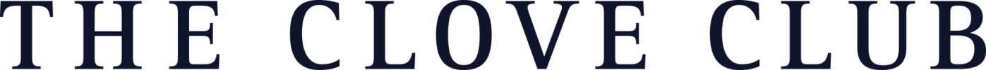 Giftpro client, The Clove Club restaurant logo in dark blue