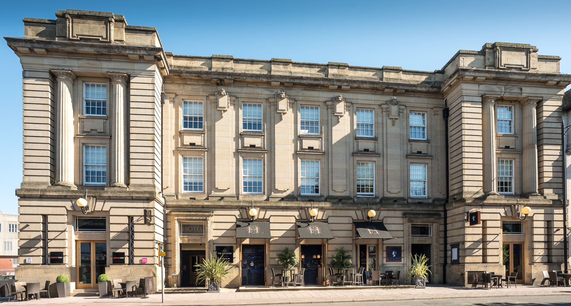 An exterior photograph of an Edwardian building - The Halston Hotel